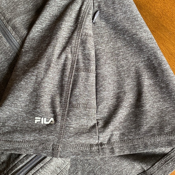 Dark Grey Variegated FILA Fitted Sports Jacket Size Large - Picture 8 of 11